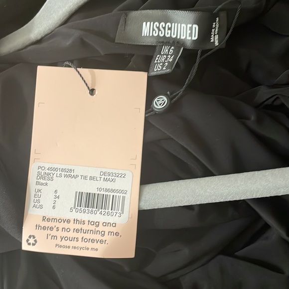 Misguided Slinky Wrap Front Ruched Maxi Dress - Picture 3 of 3